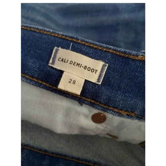 MADEWELL Cali Demi Boot Cut Crop Fringe Hem Jeans - Picture 8 of 9